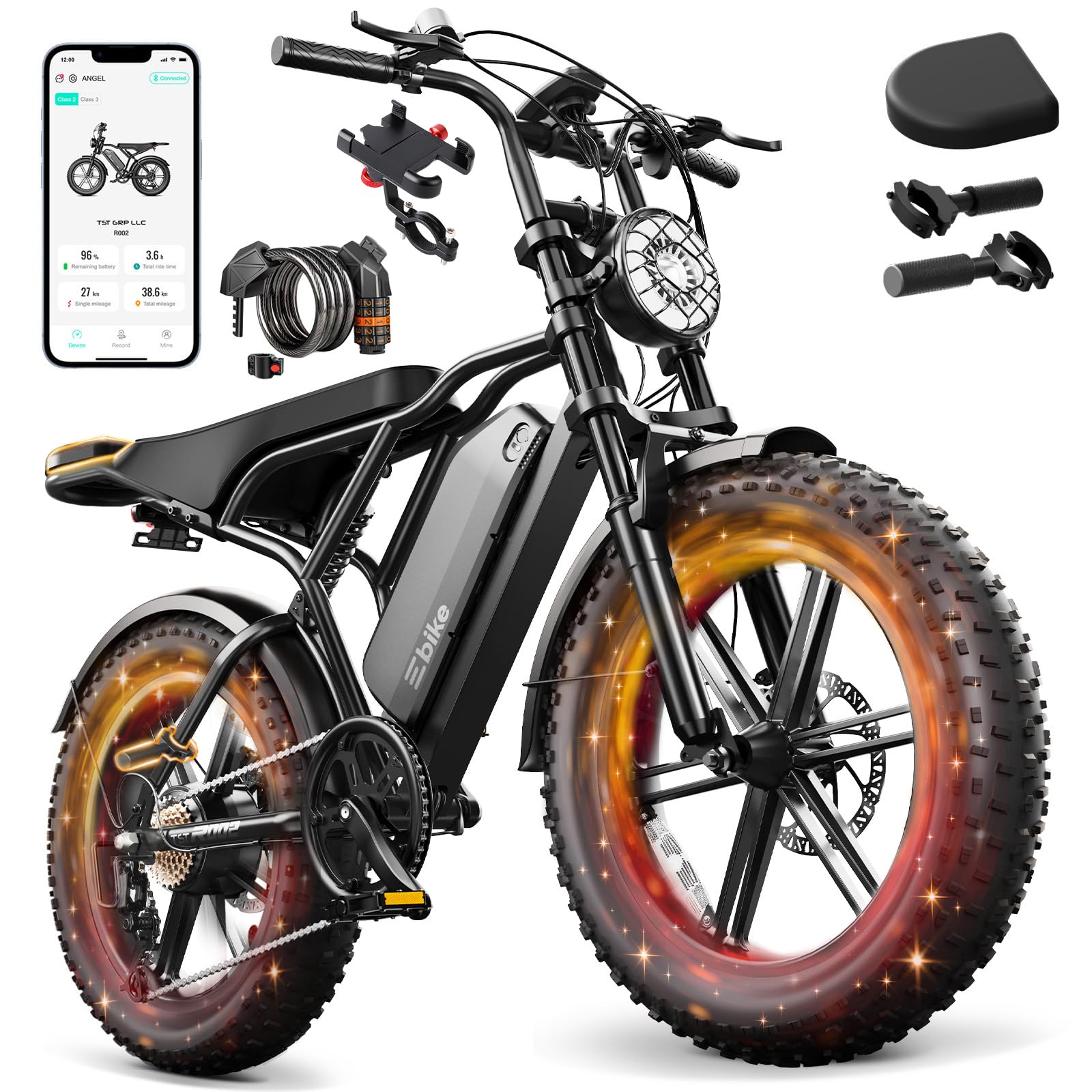48V 1500W Rear Hub Motor With Battery - Электровелосипед LIMITE с литиевой батареей 48В,