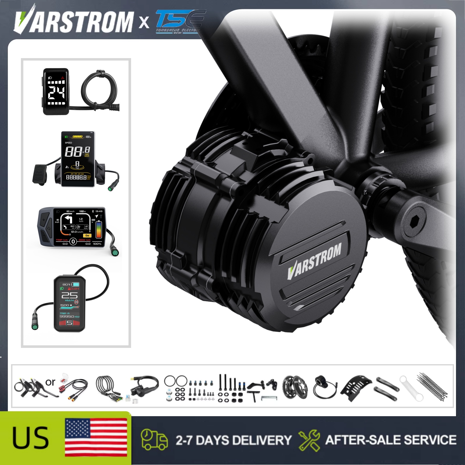 Mid Drive Conversion Kit 1000W - [В наличии в США] Комплект для